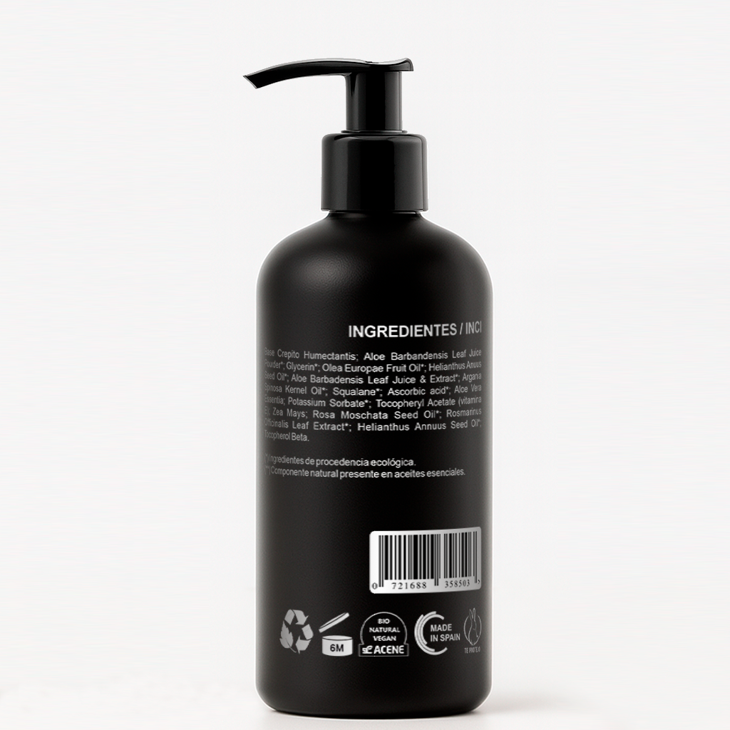 Crema Corporal Hidratante Con Aloe Vera + Aceite de Argan
