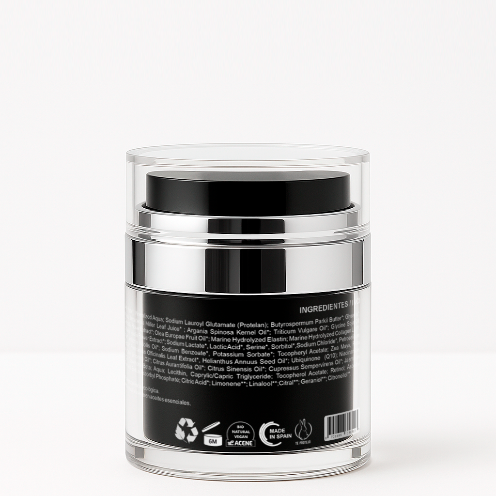 Lista de ingredientes INCI de Renacer Nocturno, crema facial de noche con Q10